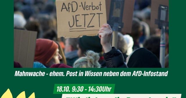 Mahnwache in Wissen: „Wir lieben die Demokratie“