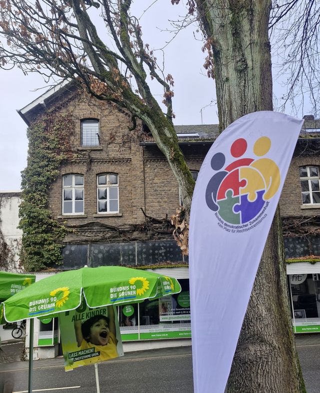 Unser Stand für Demokratie in Hamm (Sieg) am 21. Februar