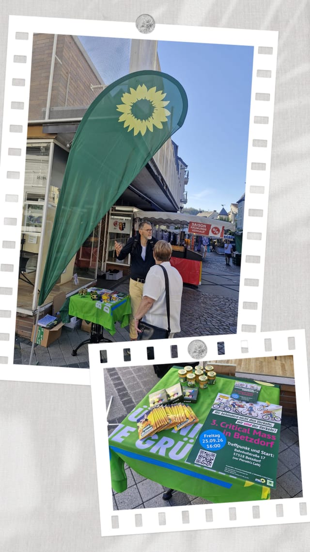 Grüner Wochenmarkt-Stand in Betzdorf